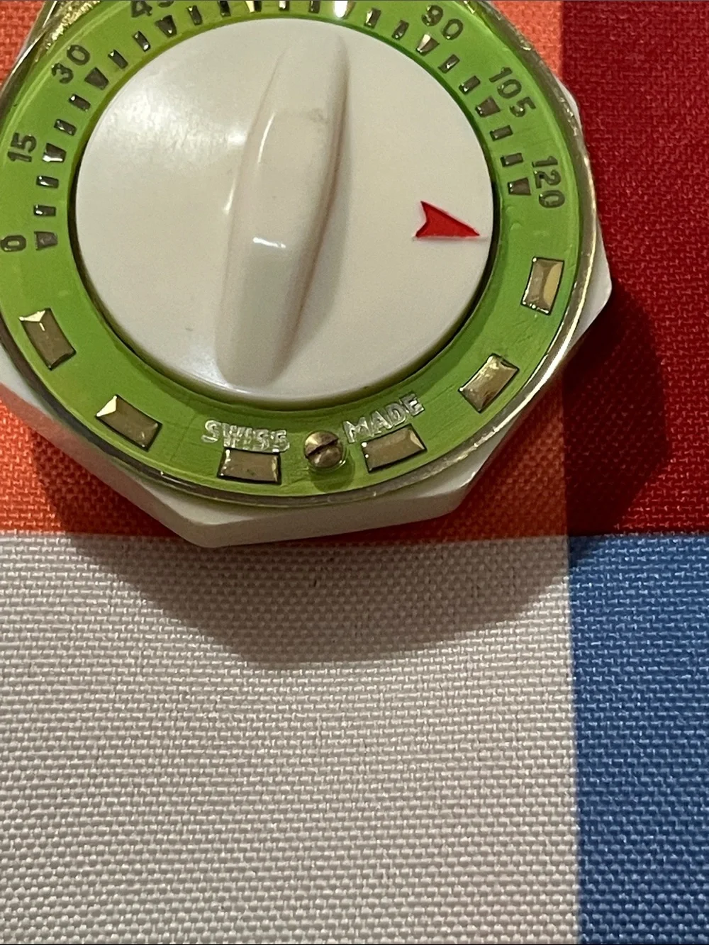 Green & Cream Keychain Timer Key & Card Holder – Unbranded